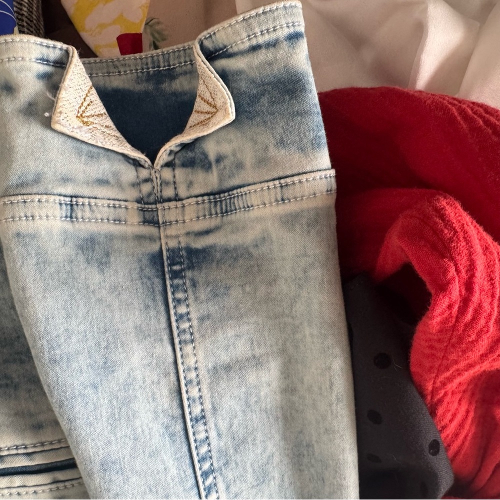 Elisa Cavaletti Patchwork Jean Jacket w/ Detail Stitching & Stone Wash Design - Picture 10 of 15